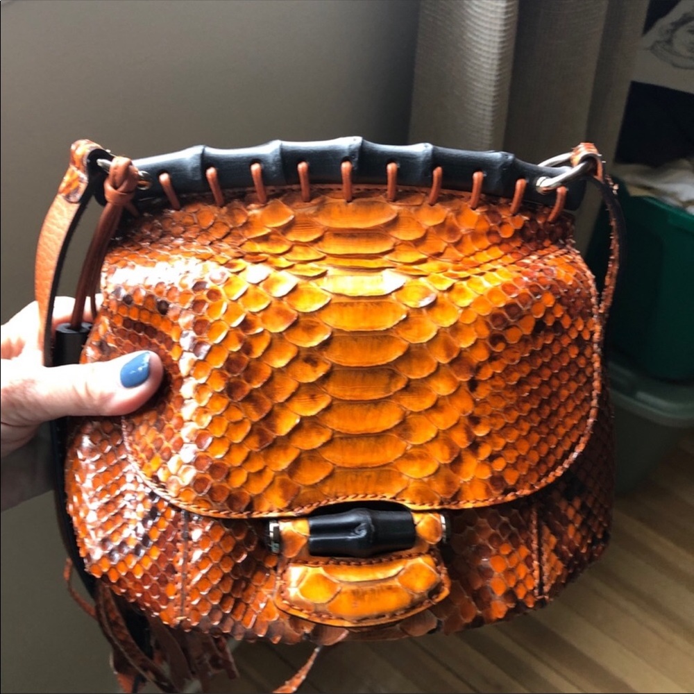 Gucci Python/Snake crossbody bag, Rare, Runway Exotic - Picture 2 of 6